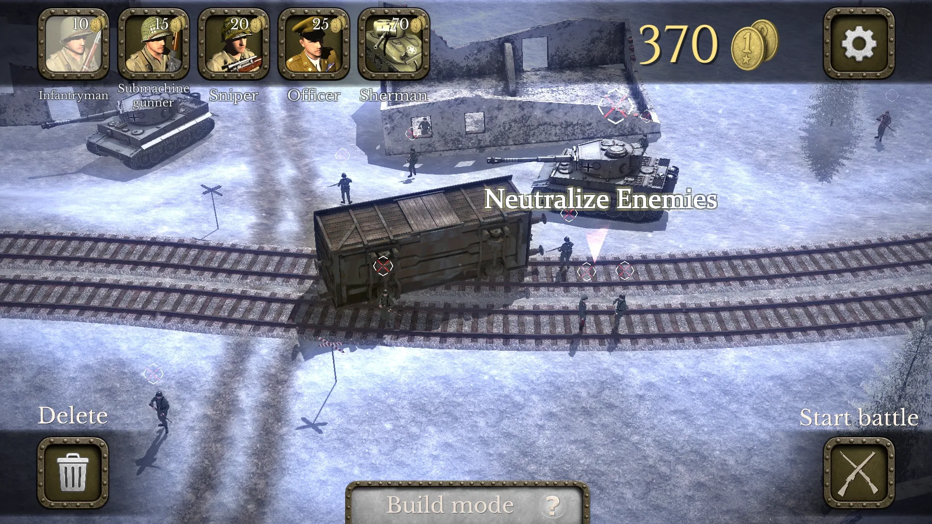 Nahaufnahme eines Panzers in der Schlacht